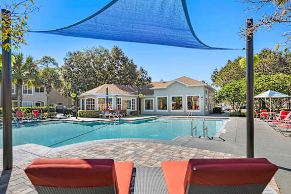 Relaxing Chairs Near A Pool at Country Club Lakes, Jacksonville, FL, 32224
