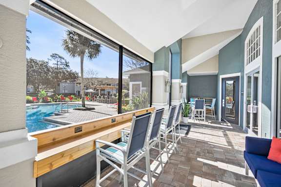 Shaded Patio Chairs at Country Club Lakes, Florida
