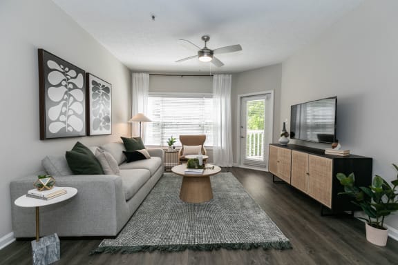 Living Room With TV at Willowest in Vinings, Georgia, 30339