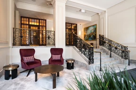 the lobby or reception area at the spectator hotel  convention center  at The Belden Stratford, Chicago, 60614