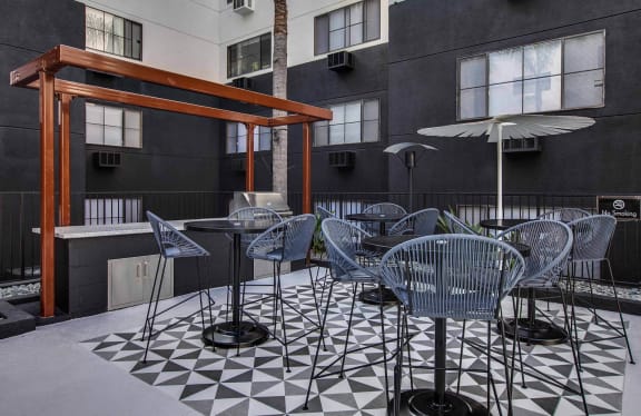 Outdoor Grill And Patio at Duet on Wilcox, Los Angeles, CA, 90028