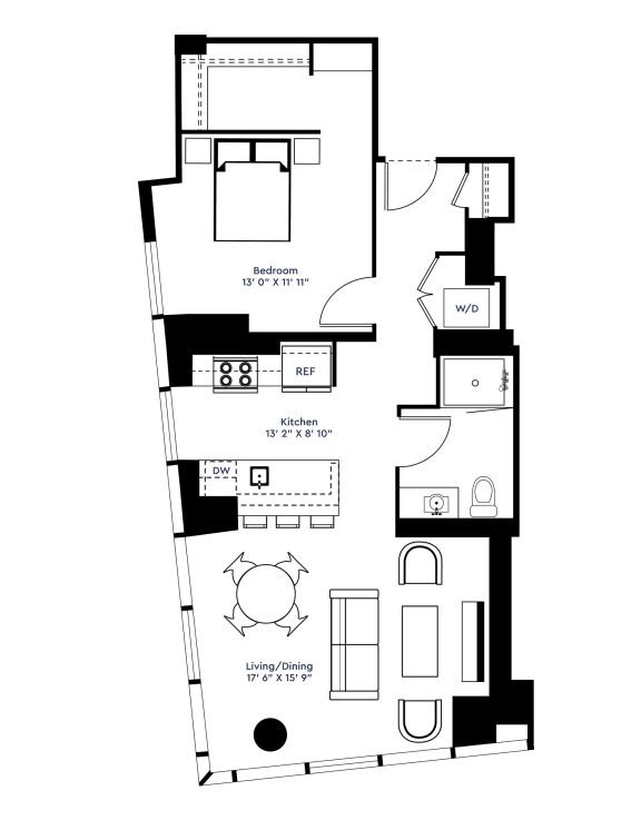 a floor plan of a house with many rooms and a staircase