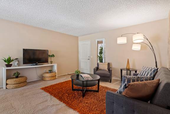 Welcoming living room at River Oaks, Oceanside, CA 92057