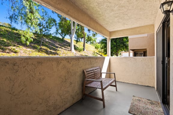 Private outdoor space at River Oaks in Oceanside, CA