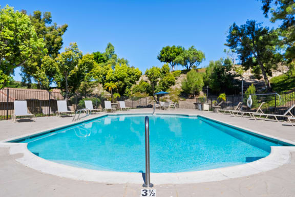 Sparkling pool at River Oaks in Oceanside, CA