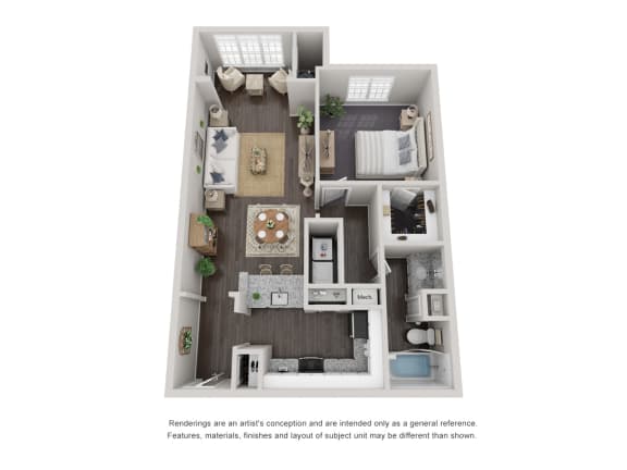 A6 Floor Plan at Willowest in Lindbergh, Georgia, 30318
