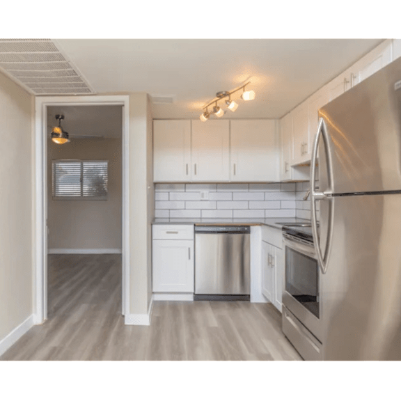 Apartment kitchen — representative home at Tides on 51st.