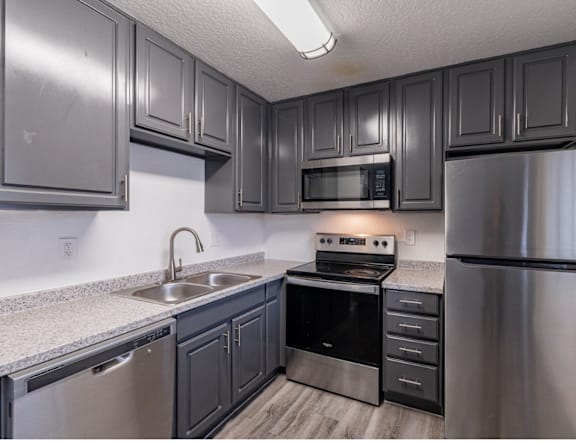 Apartment kitchen — representative home at Montecito Apartments.