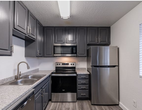 Apartment kitchen — representative home at Montecito Apartments.