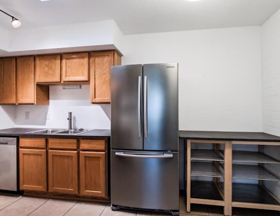 Apartment kitchen at Colter Apartments.