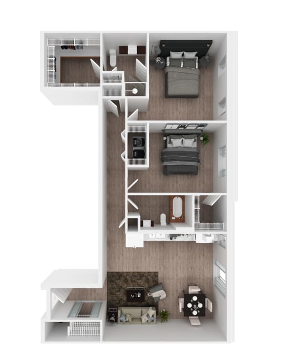 Hassayampa Floor Plan Hassayampa Floor Plan at 2051 Apartments, Arizona