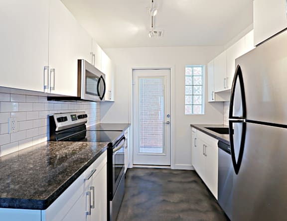 Apartment kitchen at Idle Hours.