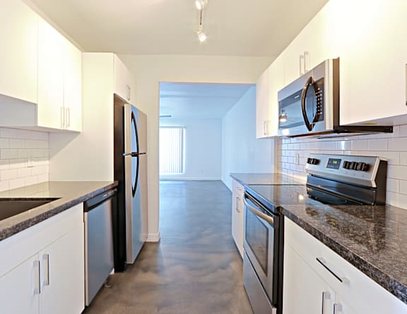 Apartment kitchen at Idle Hours.