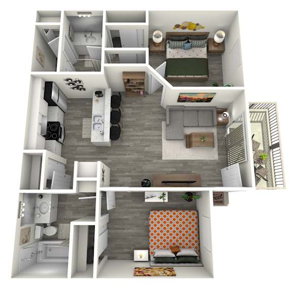 Two Bedroom Two Bath at Tides on McDowell, Phoenix, 85035