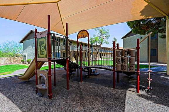 Playground with Slide at Sahuaro West Apartments, Phoenix, AZ, 85029