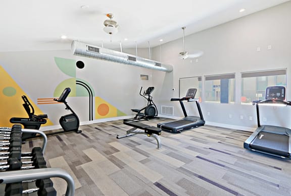 Fitness Center with Free Weights and Cardio Machines at Summers Point in Glendale, AZ