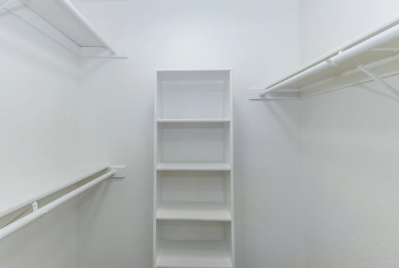 Large closet with built in shelving at Connect on Missouri in Phoenix, Arizona 85015