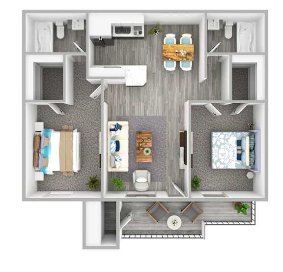 2A_Two Bedroom 2A_Two Bedroom at Aspire Thunderbird, Glendale, AZ