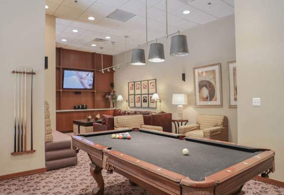 Clubroom Billiards Lounge at Symphony Center Apartments, Baltimore, MD, 21201