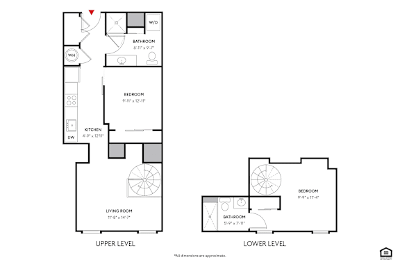 Sassafras Two Bedroom Floor Plan Sassafras Two Bedroom Floor Plan at 405 W Redwood Apartments, Baltimore, 21201