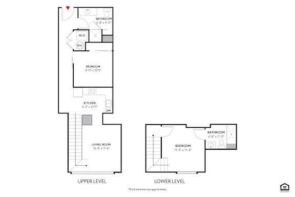 he Sequoia Two Bedroom Floor Plan he Sequoia Two Bedroom Floor Plan at 405 W Redwood Apartments, Baltimore Maryland