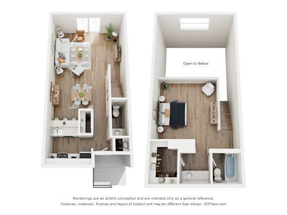 Floor Plan  1 bed 1 bath