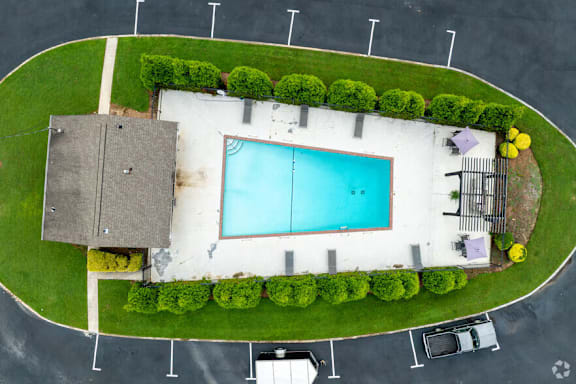 Top view of pool at Broadway at East Atlanta, Atlanta, Georgia