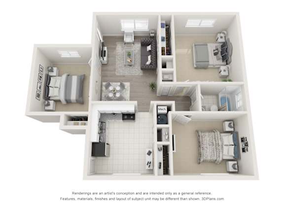 3 bed 1 bath at Balfour East Lake Apartments, Atlanta, 30316