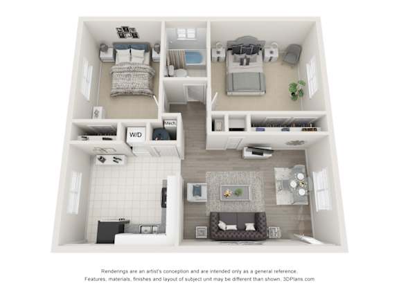 2 bed 1 bath at Balfour East Lake Apartments, Atlanta