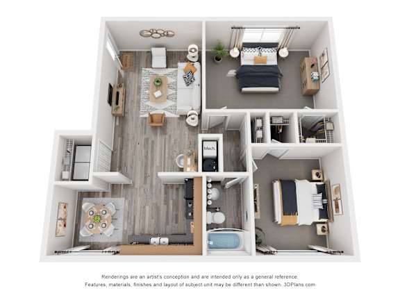 Floor Plan  The Bianchi Floorplan at Broadway at East Atlanta, Atlanta