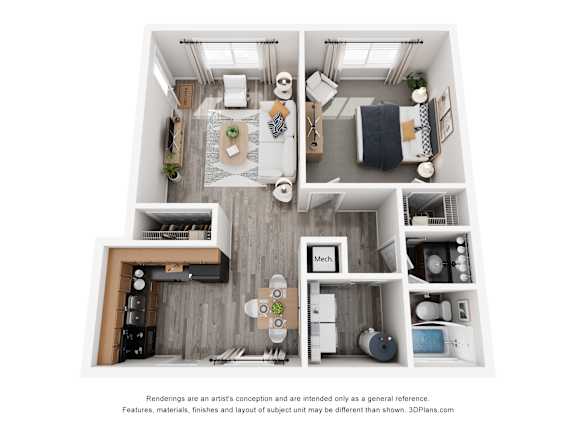 The Trek Floorplan at Broadway at East Atlanta, Atlanta, GA, 30316
