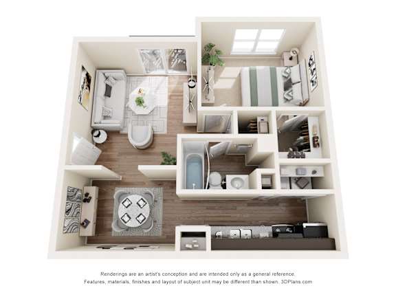 Geneva Floorplan at Lacota Apartments, Atlanta