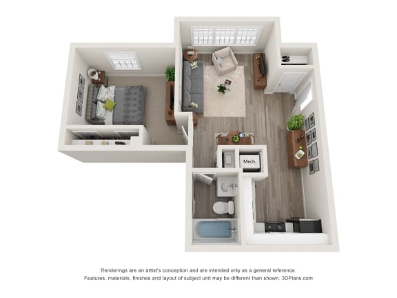 Floor Plan  1 Bedroom Floorplan
