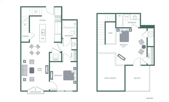 Bernard Floorplan Bernard Floorplan at 2100 Acklen Flats, Tennessee, 37212
