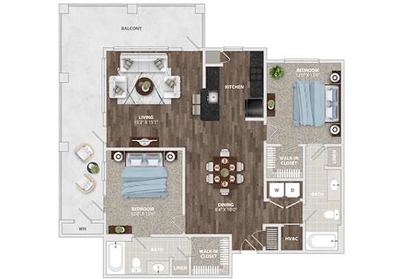 Floor Plan  Saluda Floor Plan at Residence at Marina Bay, South Carolina, 29063