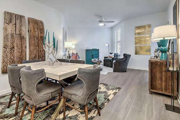 Dining Area at Residence at Tailrace Marina, North Carolina