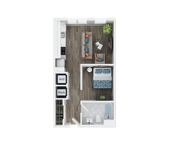 Sago Floor Plan at The Palms 1101, Columbia, SC