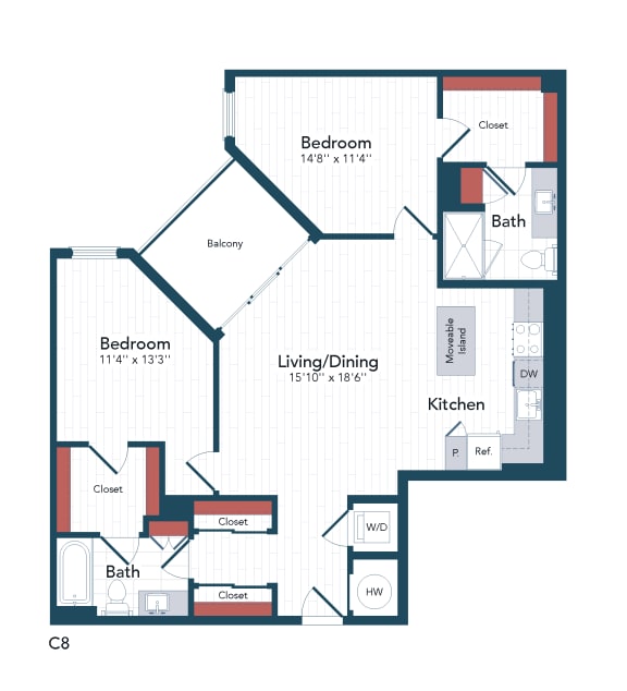 Studio, 1, 2 & 3 Bedroom Apartments in North Bethesda Harwood Flats