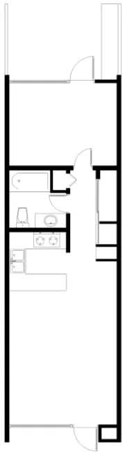 1x1 Floor Plan