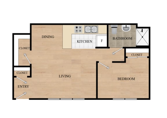 a floor plan of a living room with a kitchen and a dining room