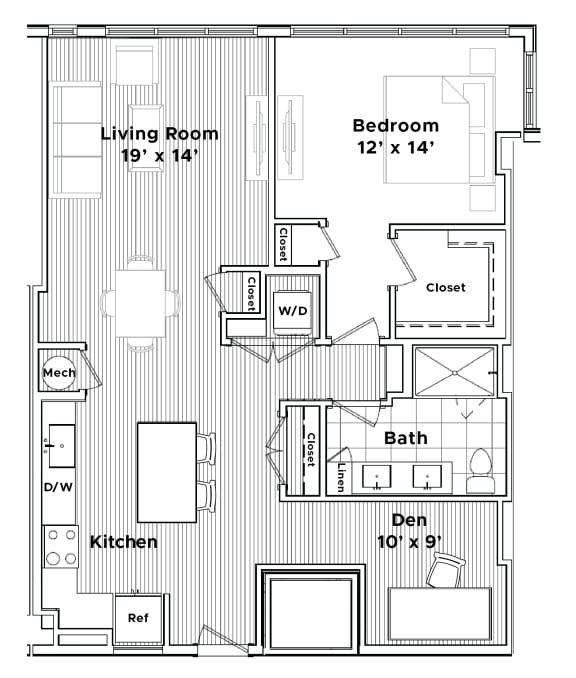 a floor plan of a small house at Madison West Elm, Conshohocken, PA 19428