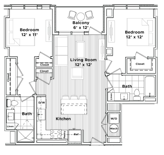 a floor plan of a house at Madison West Elm, Conshohocken