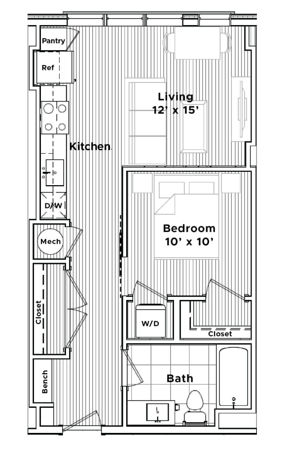 a floor plan of a small house at Madison West Elm, Conshohocken