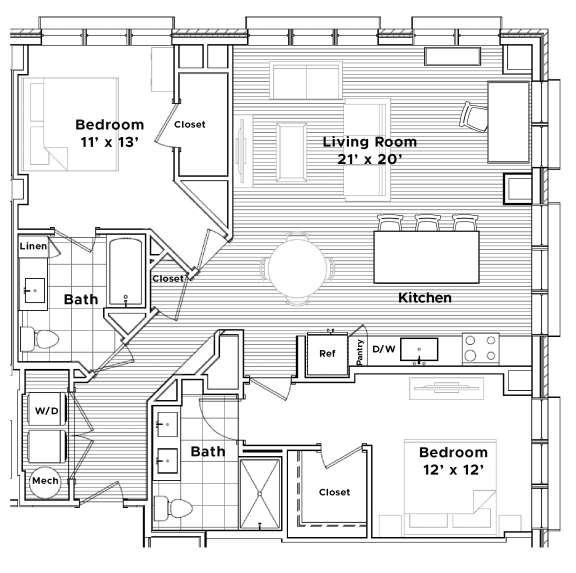 a floor plan of a house at Madison West Elm, Conshohocken Pennsylvania