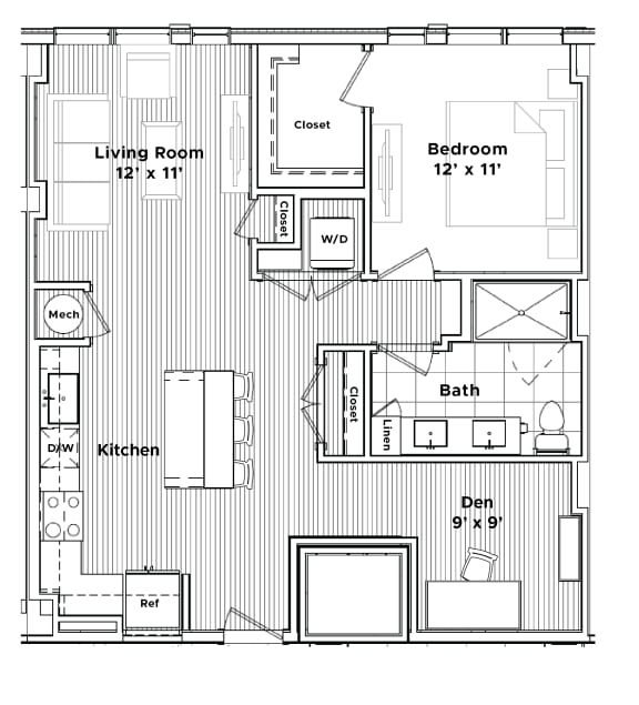 a floor plan of a small house at Madison West Elm, Conshohocken