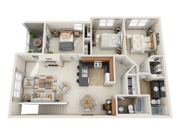 3 bedroom floorplan at Madison Sierra Sun, Puyallup, WA