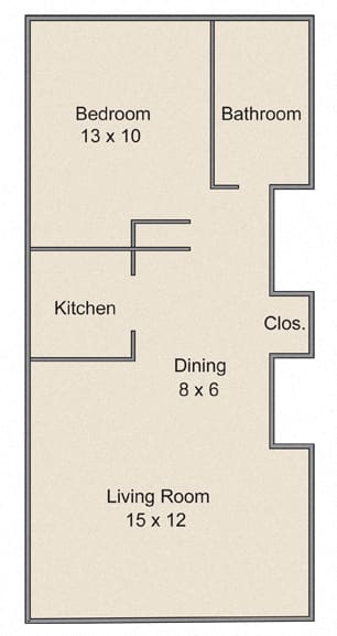 Economical 1-bedroom home at Cherrydale Apartments