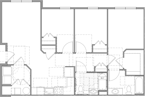 a blueprint of a floor plan of a house