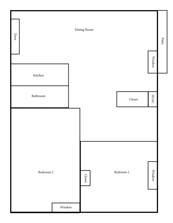 2 BR/ 1 BA
