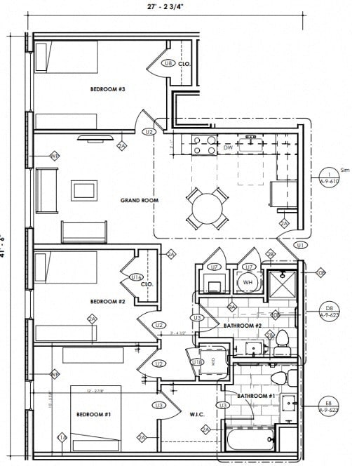 a floor plan of a small house with a kitchen and a living room